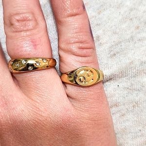 Cancer zodiac sign rings
